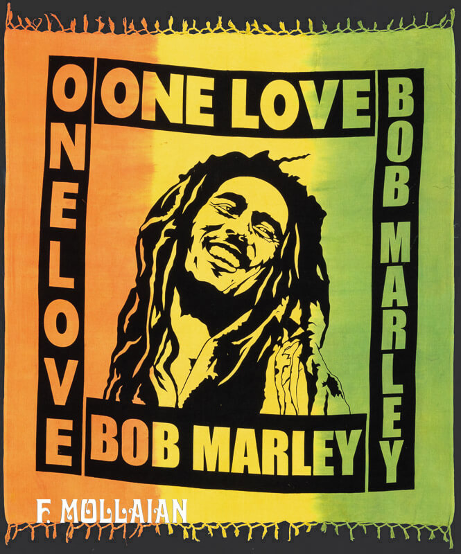 丝网印刷挂毯：印刷肖像 (Bob Marley)